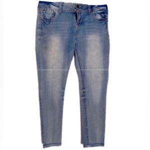 Low Rise Wall Flower Jeans Skinny Mid Wash Blue Jr 15